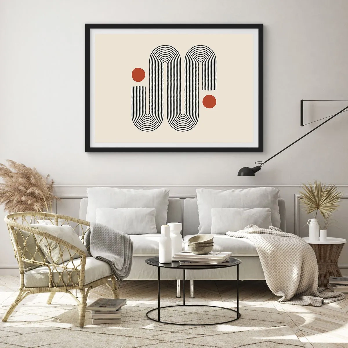 Plakat i sort ramme - Fra start til slut - 40x30 cm