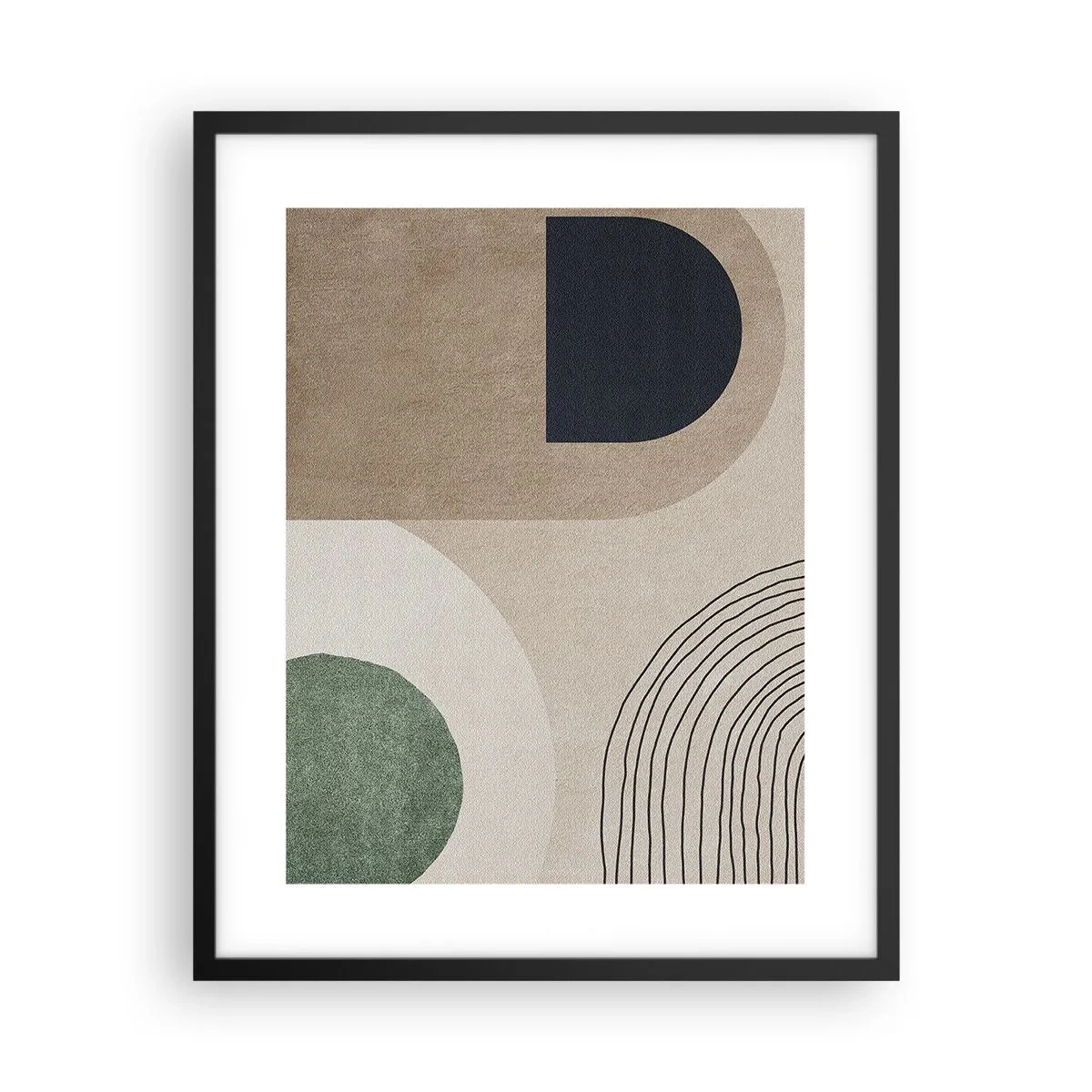 Plakat i sort ramme - Blidheden i en oval - 40x50 cm