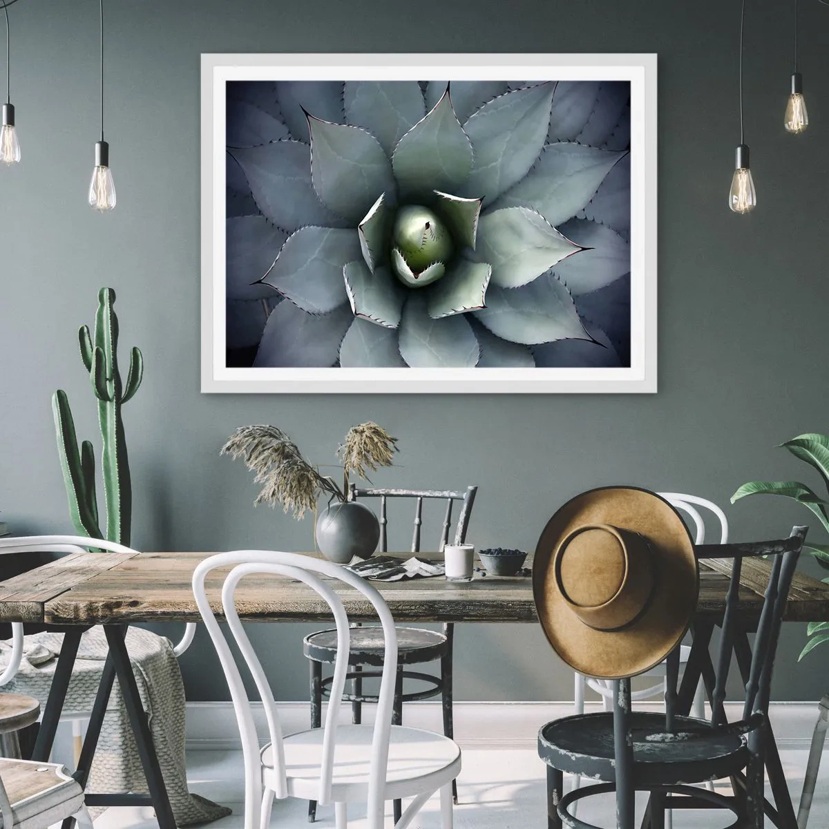 Plakat i hvid ramme - Lokkemad og advarsler - 100x70 cm