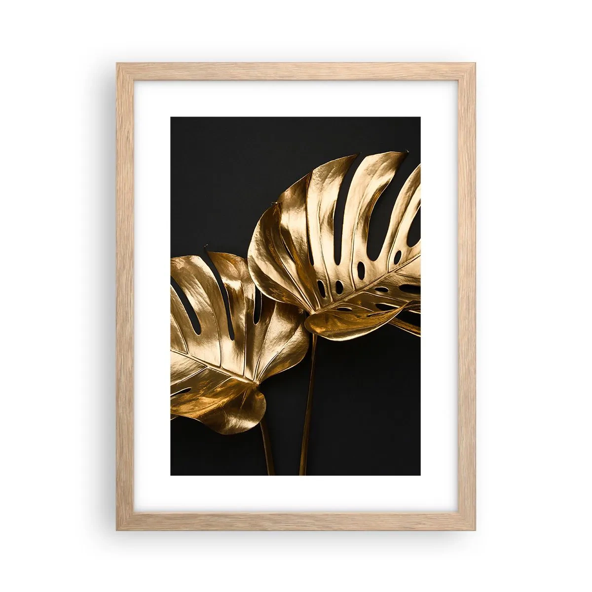 Plakat i ramme af lyst egetræ - Naturens skatte - 30x40 cm