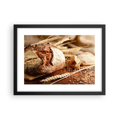 Plakat i sort ramme - Appetitlig, velduftende, sprød - 40x30 cm