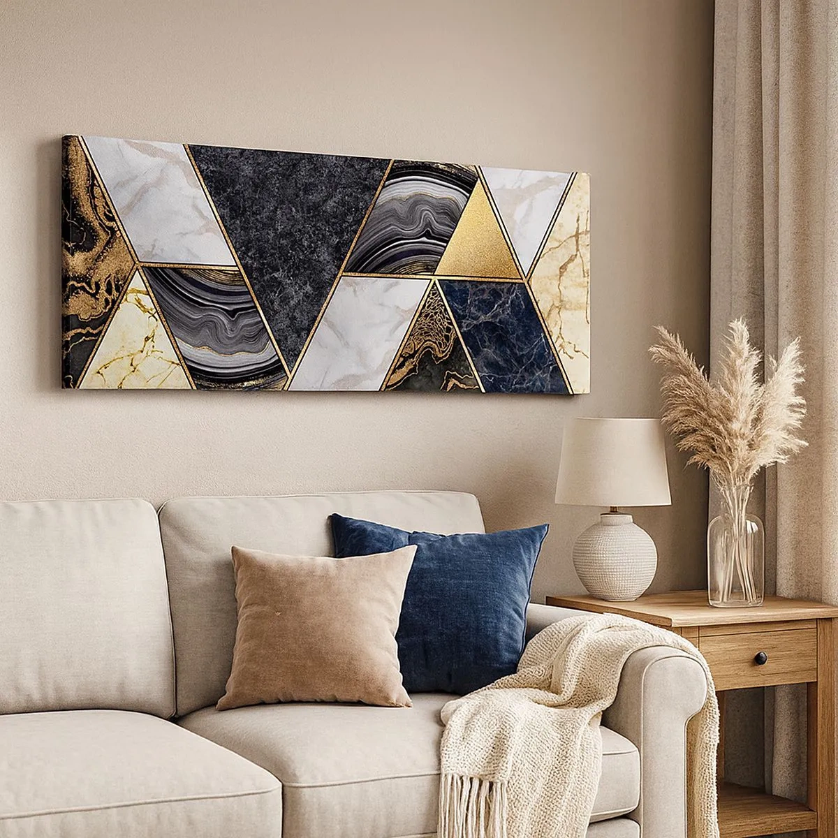 Lærredstryk - Billede på lærred - Sten for sten - 100x40 cm