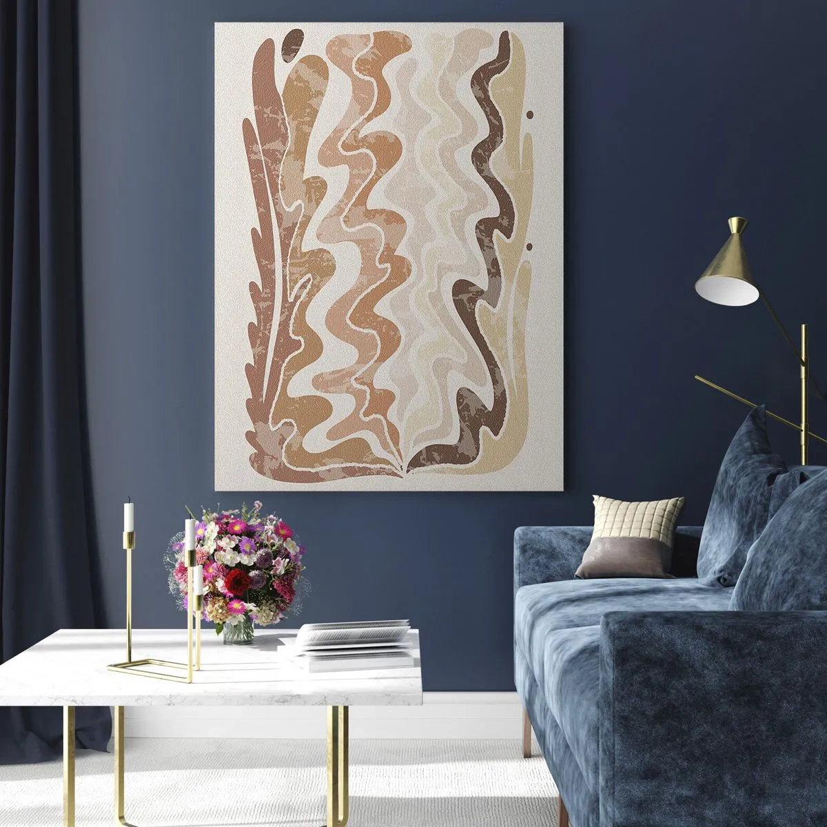 Billede på glas - God energi - gode følelser - 80x120 cm