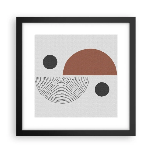 Plakat i sort ramme - Perfektion af hjulet - 30x30 cm