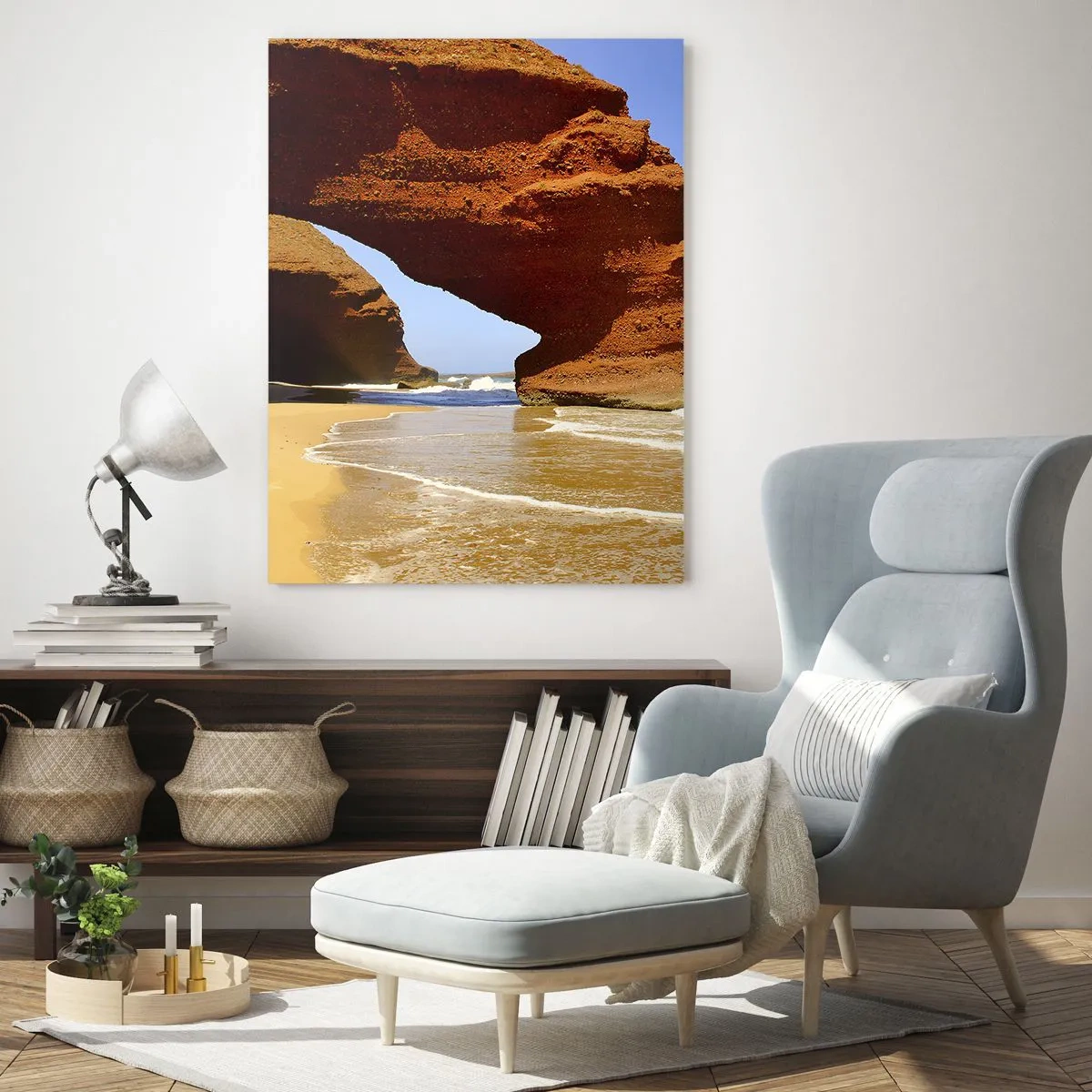 Billede på glas - Vand og vind i tusindvis af år - 50x70 cm