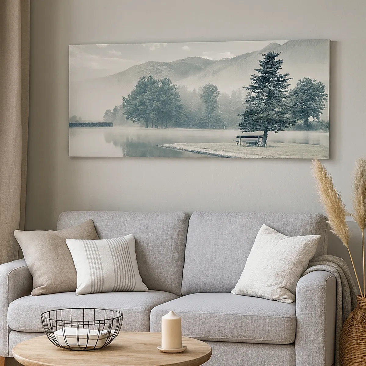 Lærredstryk - Billede på lærred - Søen sover stadig - 30x30 cm