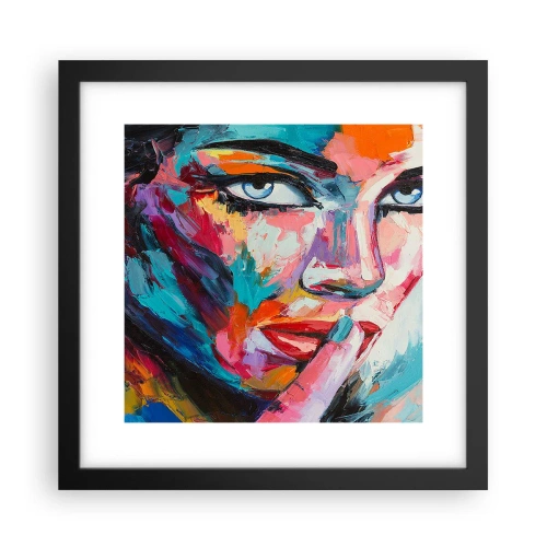 Plakat i sort ramme - Vores første hemmelighed - 30x30 cm