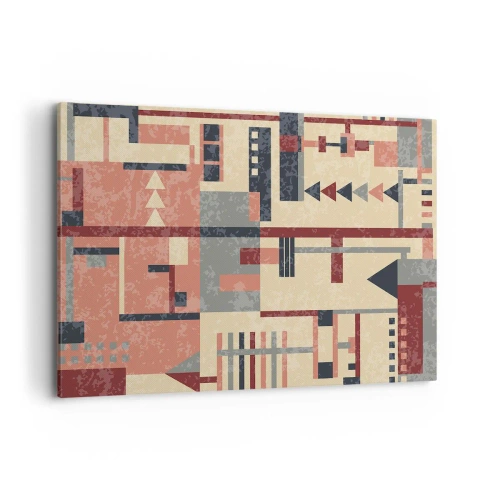 Lærredstryk - Billede på lærred - Kombination af vertikaler og niveauer - 100x70 cm