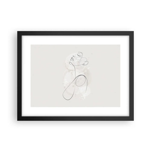 Plakat i sort ramme - Spiralen af skønhed - 40x30 cm