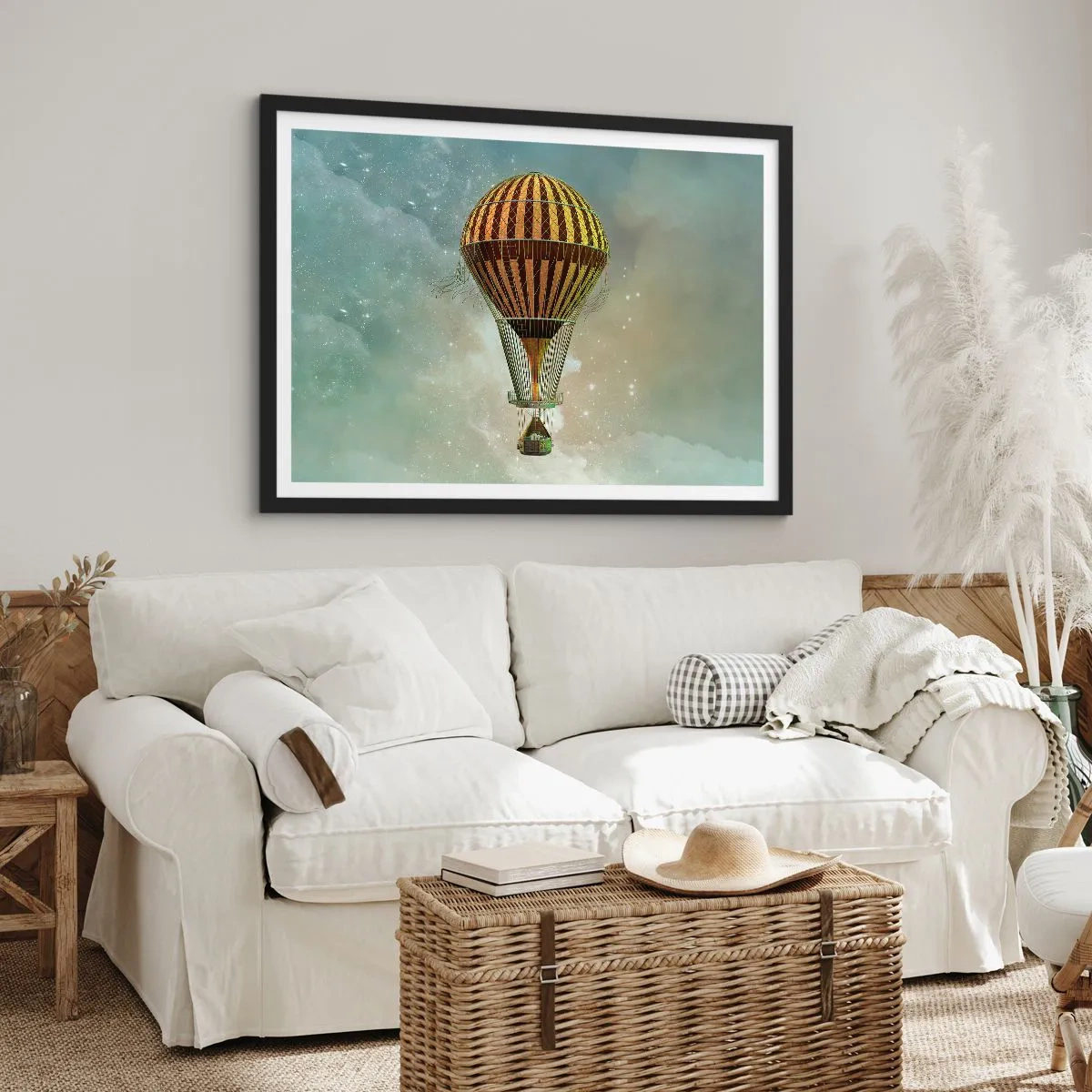 Plakat i sort ramme - Banebrydende flyvninger - 70x50 cm