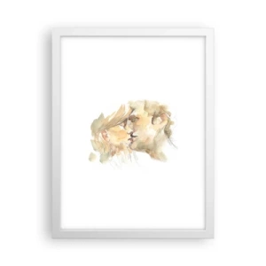 Plakat i hvid ramme - Den fundne halvdel? - 30x40 cm