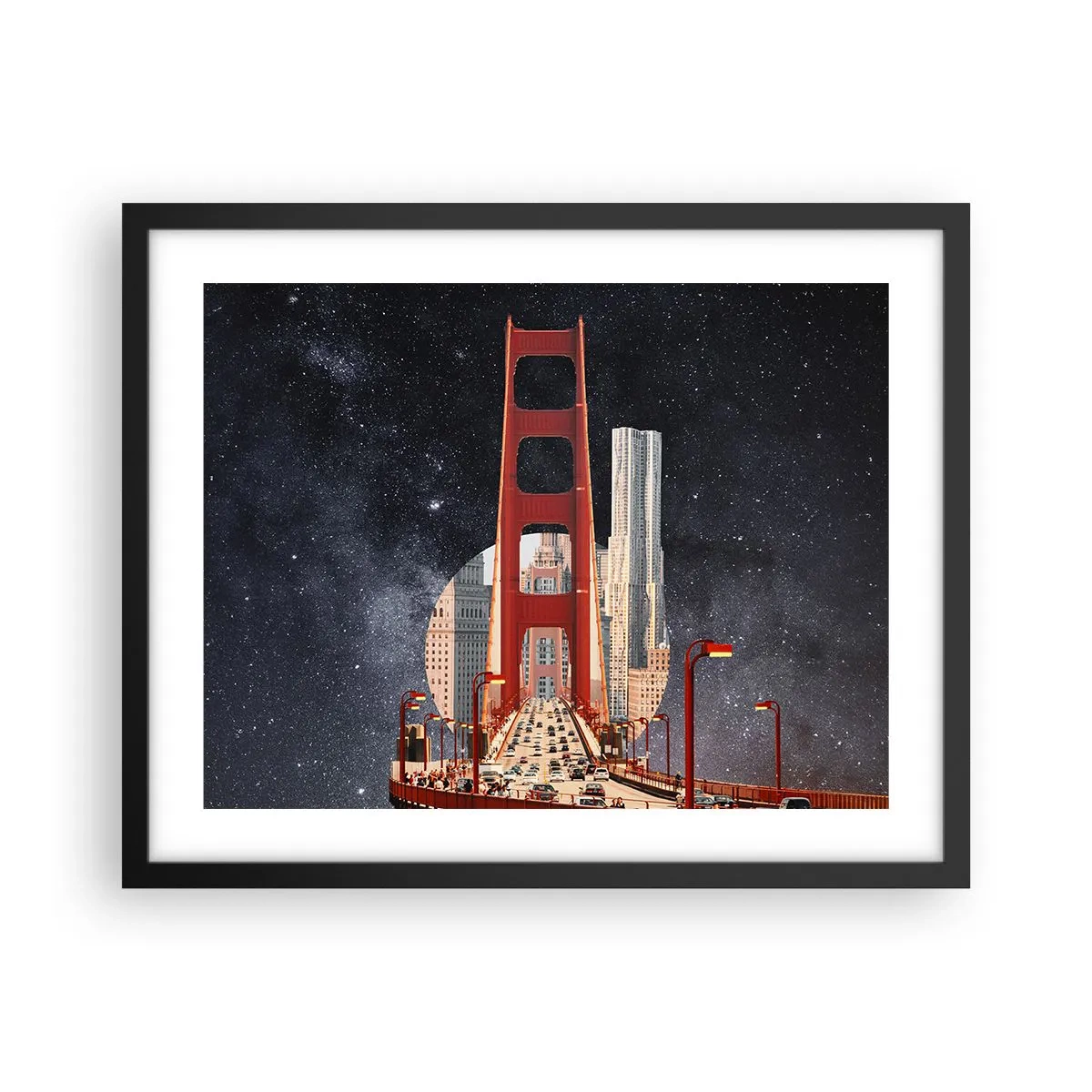 Plakat i sort ramme - Altid i centrum - 50x40 cm