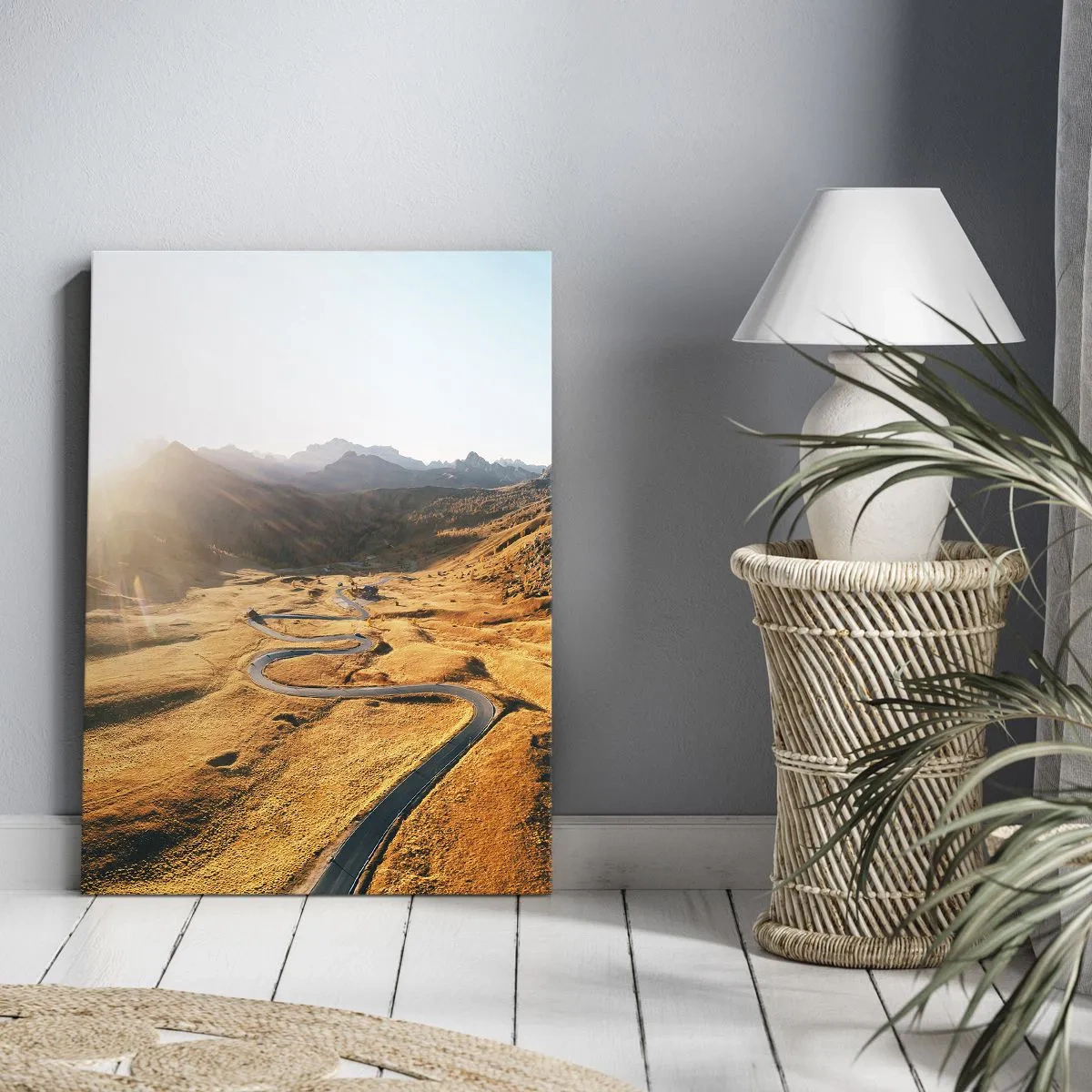 Lærredstryk - Billede på lærred - I en gylden dal - 50x70 cm