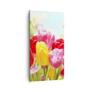 Lærredstryk - Billede på lærred - Det er os, maj måneds farver! - 65x120 cm