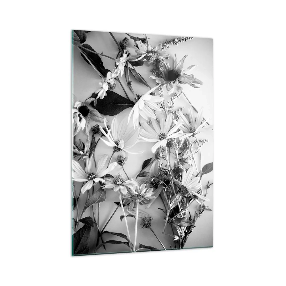 Billede på glas - Blomster uden buket - 50x70 cm