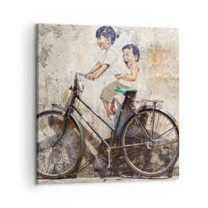 Lærredstryk - Billede på lærred - Sandt eller falsk? - 60x60 cm