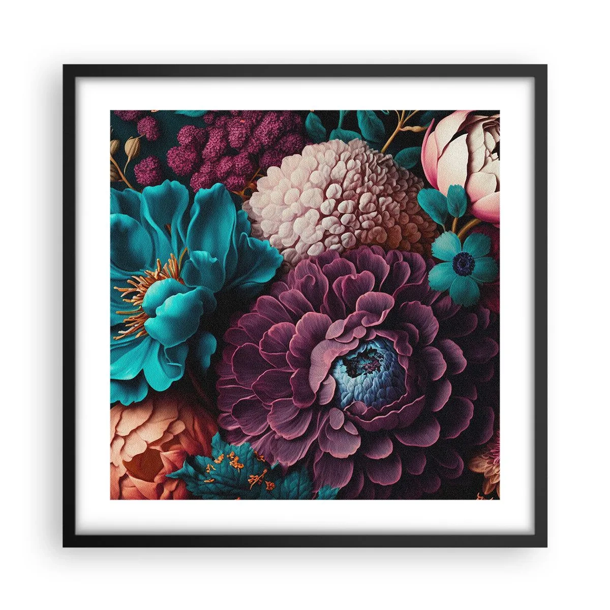 Plakat i sort ramme - Natur i overflod - 50x50 cm
