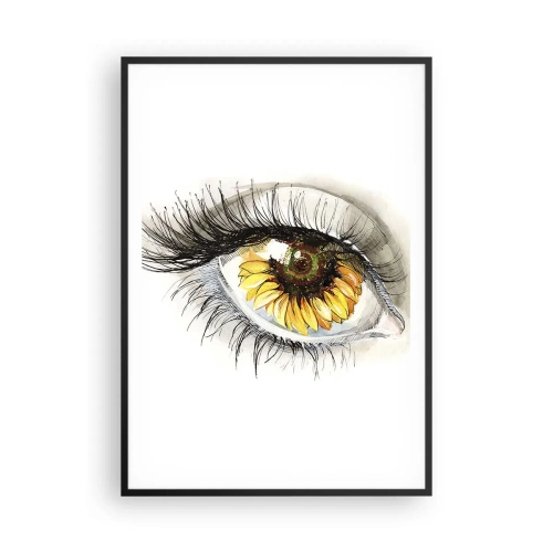 Plakat i sort ramme - Et look lige så varmt som sommeren - 70x100 cm