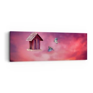 Lærredstryk - Billede på lærred - Invitation til middag - 90x30 cm