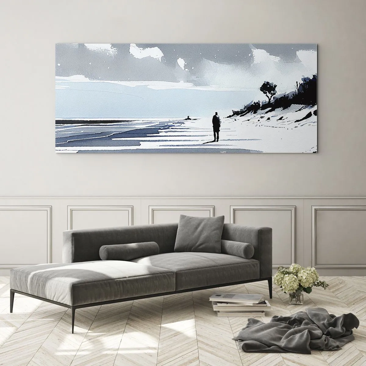 Billede på glas - Alene - 100x40 cm