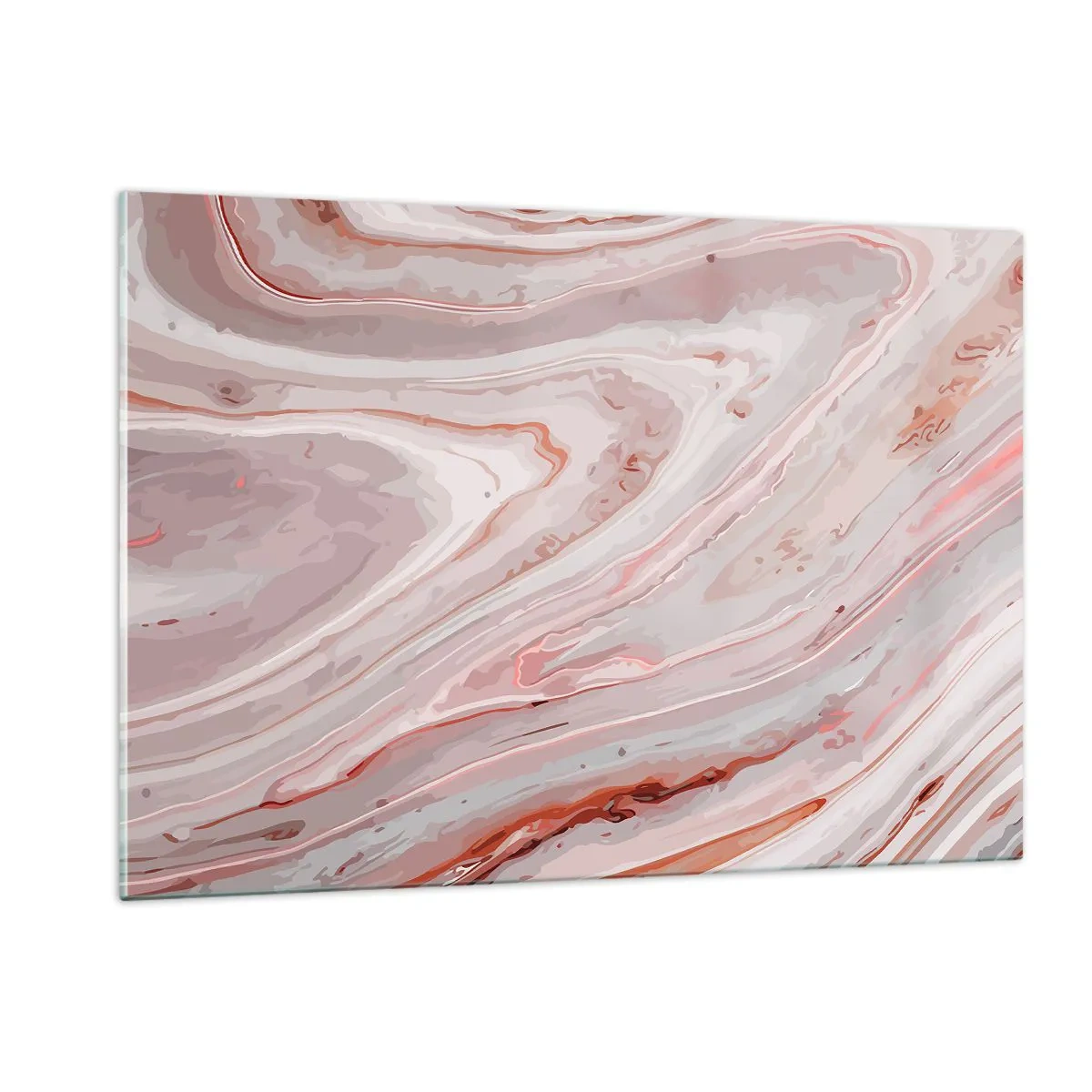 Billede på glas - Flydende lyserødt - 120x80 cm