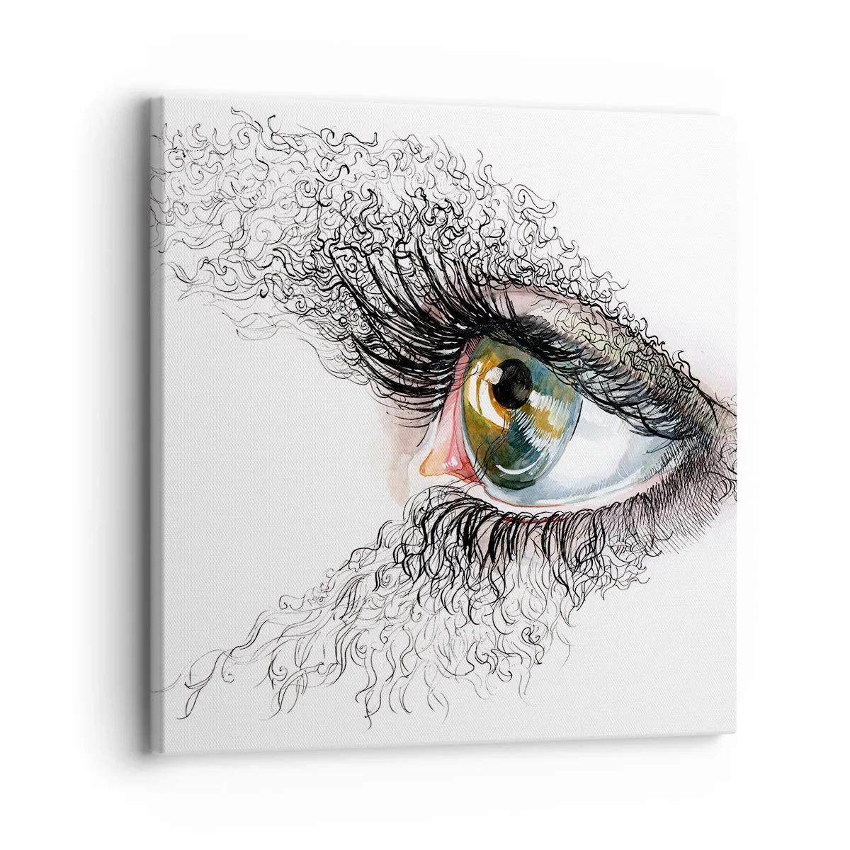 Lærredstryk - Billede på lærred - Se direkte ind i sjælen - 30x30 cm