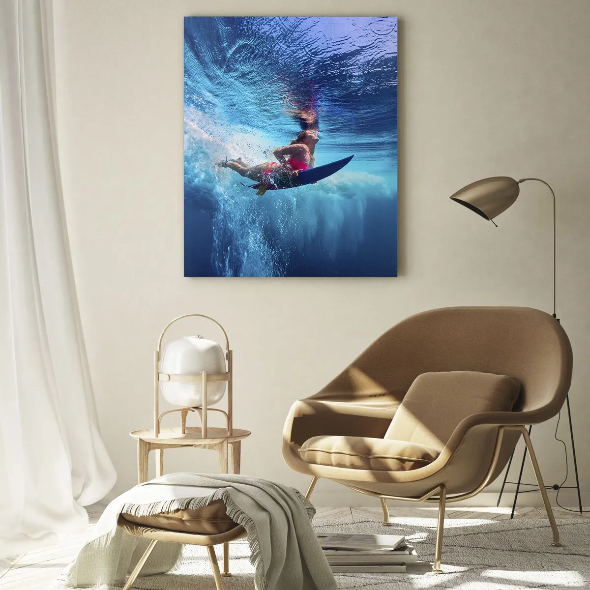 Billede på glas - Dybden af glæde - 50x70 cm