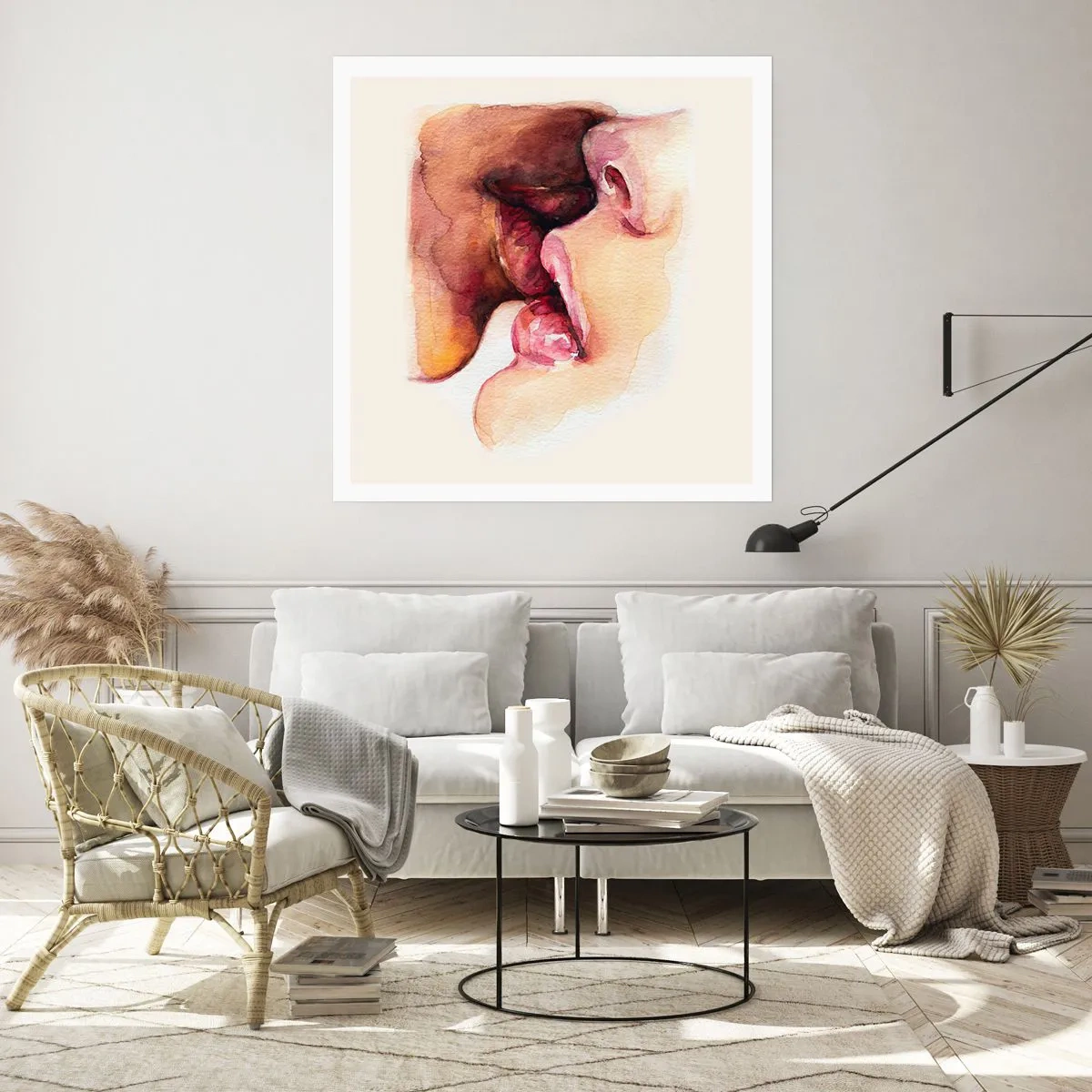 Plakat - Som nat og dag, jord og himmel - 40x40 cm