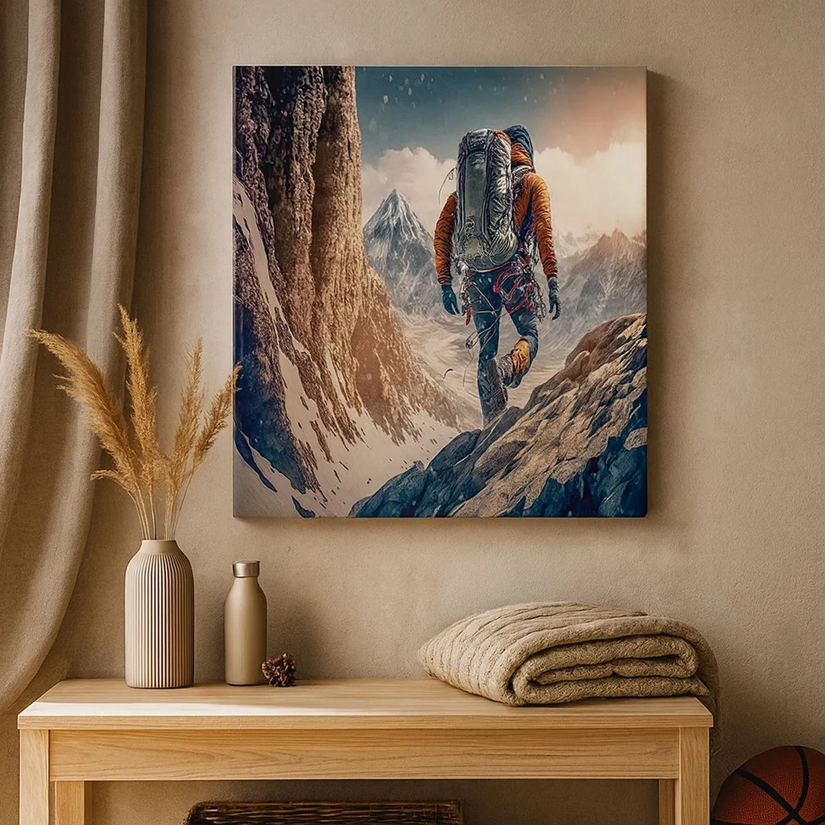 Lærredstryk - Billede på lærred - Ensom kriger - 30x30 cm