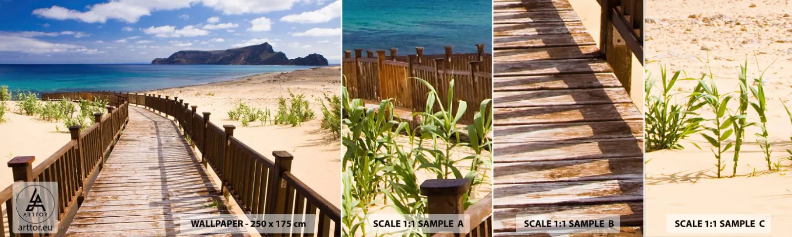 Fototapet Prøve Standard Eco - Tag mig med til de glade øer - Landskab, Strand, Madeira - 100x30 cm