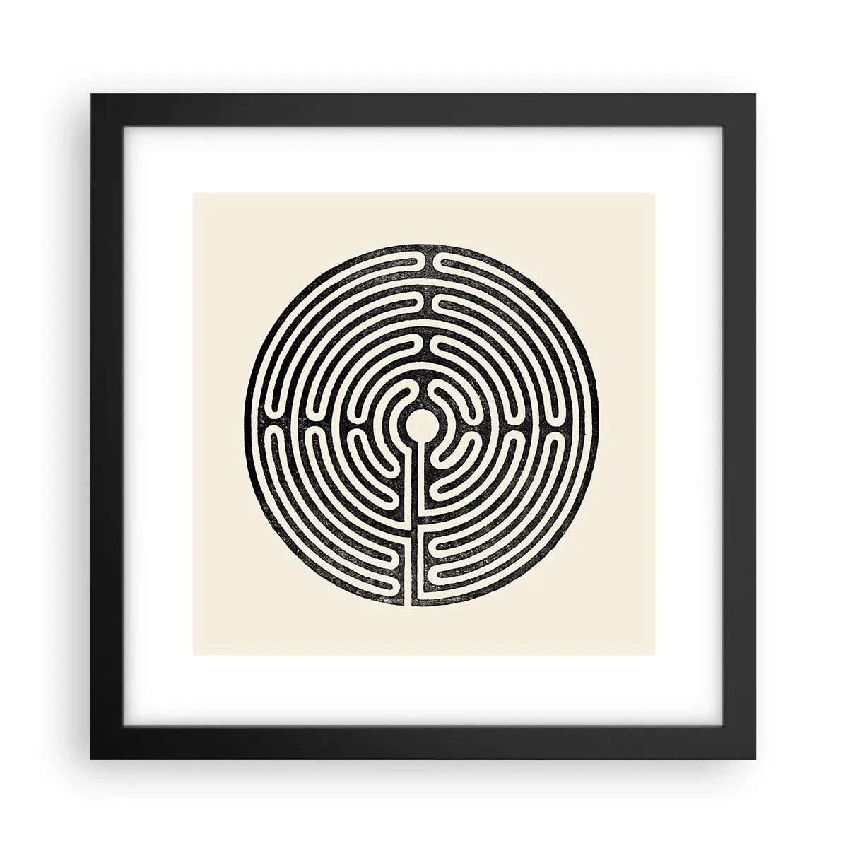 Plakat i sort ramme - Mystisk orden - 30x30 cm