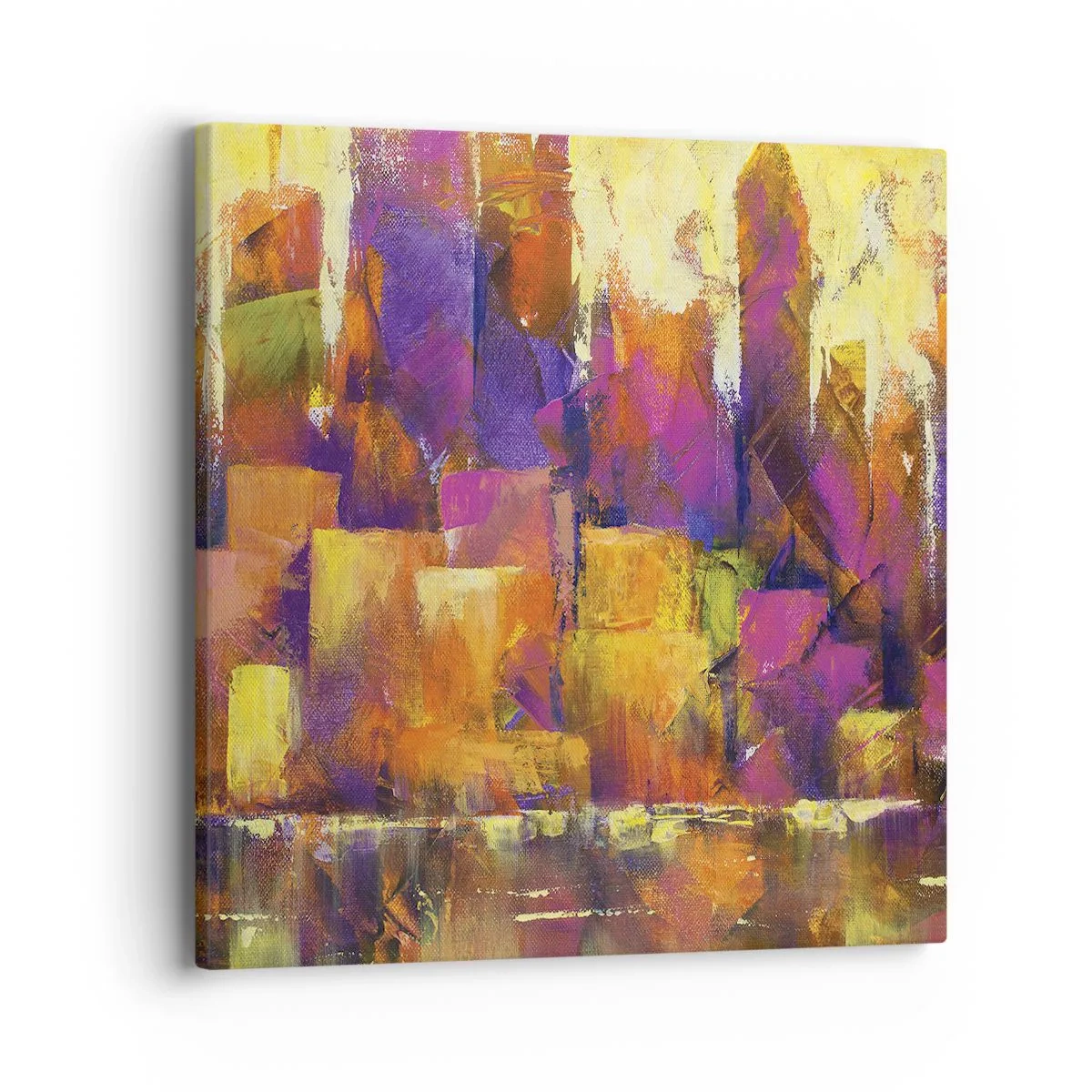 Lærredstryk - Billede på lærred - Metropolitansk sammensætning - 40x40 cm