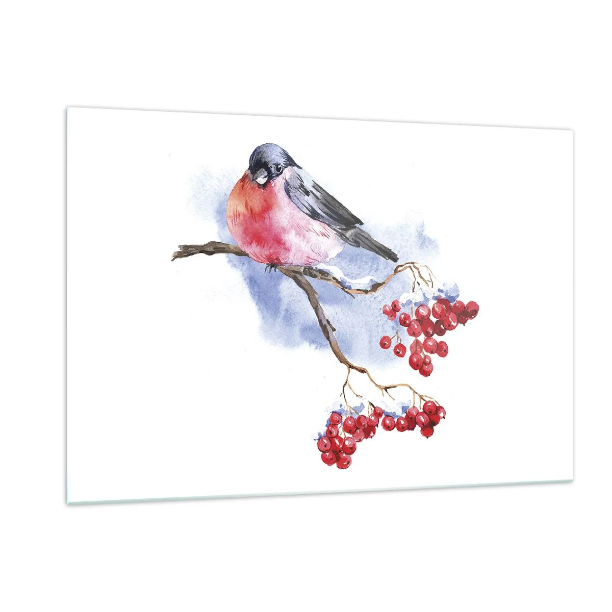 Billede på glas - Vinter i farver - 120x80 cm