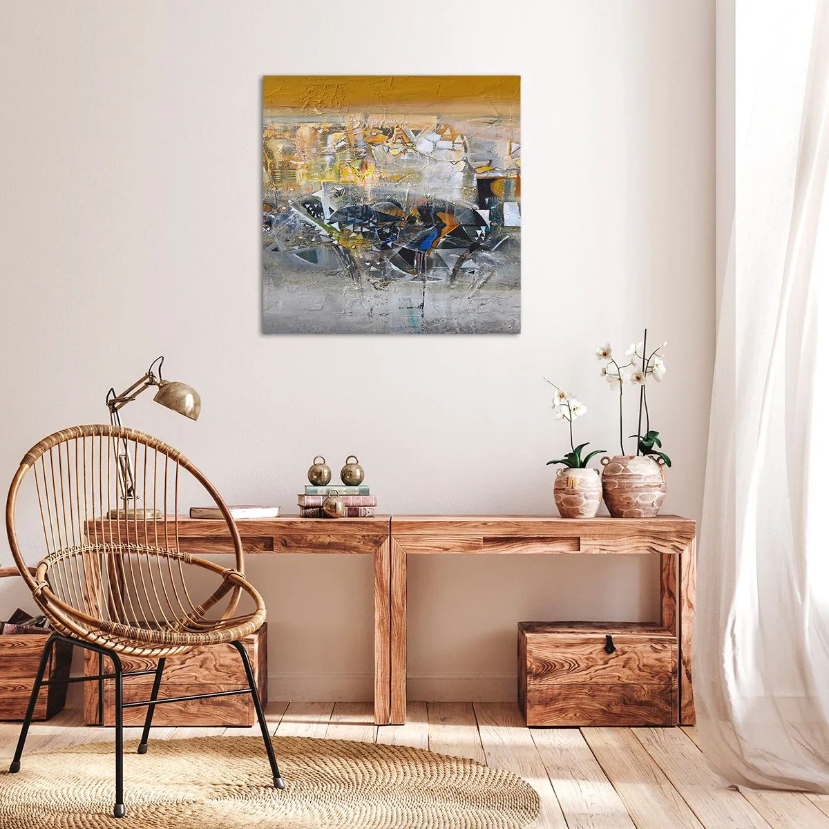 Lærredstryk - Billede på lærred - Alt vil falde på plads - 40x40 cm