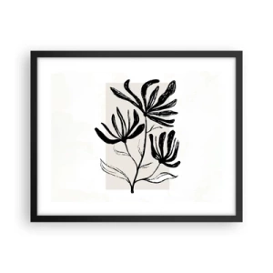 Plakat i sort ramme - Skitse til et herbarium - 50x40 cm