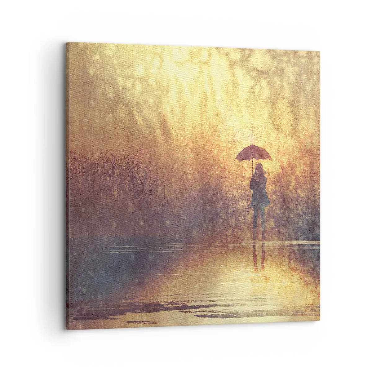 Lærredstryk - Billede på lærred - Jeg føler, at der er nogen, der kigger på mig - 50x50 cm
