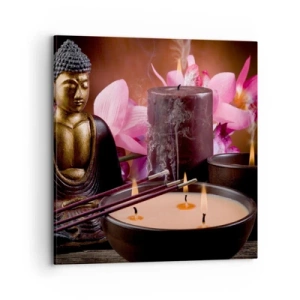 Lærredstryk - Billede på lærred - Rydde sindet, berolige kroppen - 70x70 cm