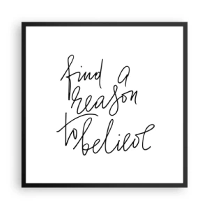 Plakat i sort ramme - Det er muligt - 60x60 cm