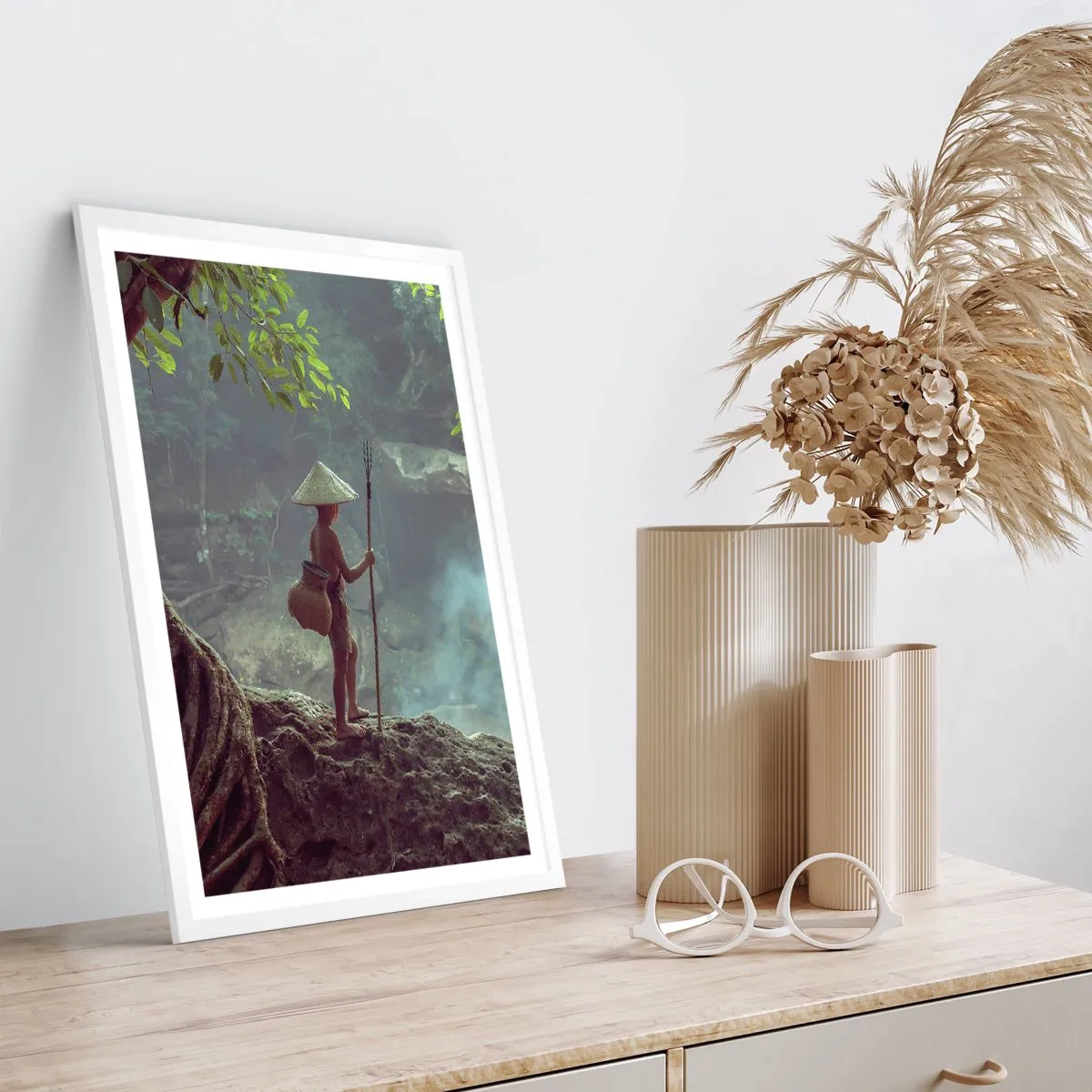 Plakat i hvid ramme - Venlig med naturen - 40x50 cm