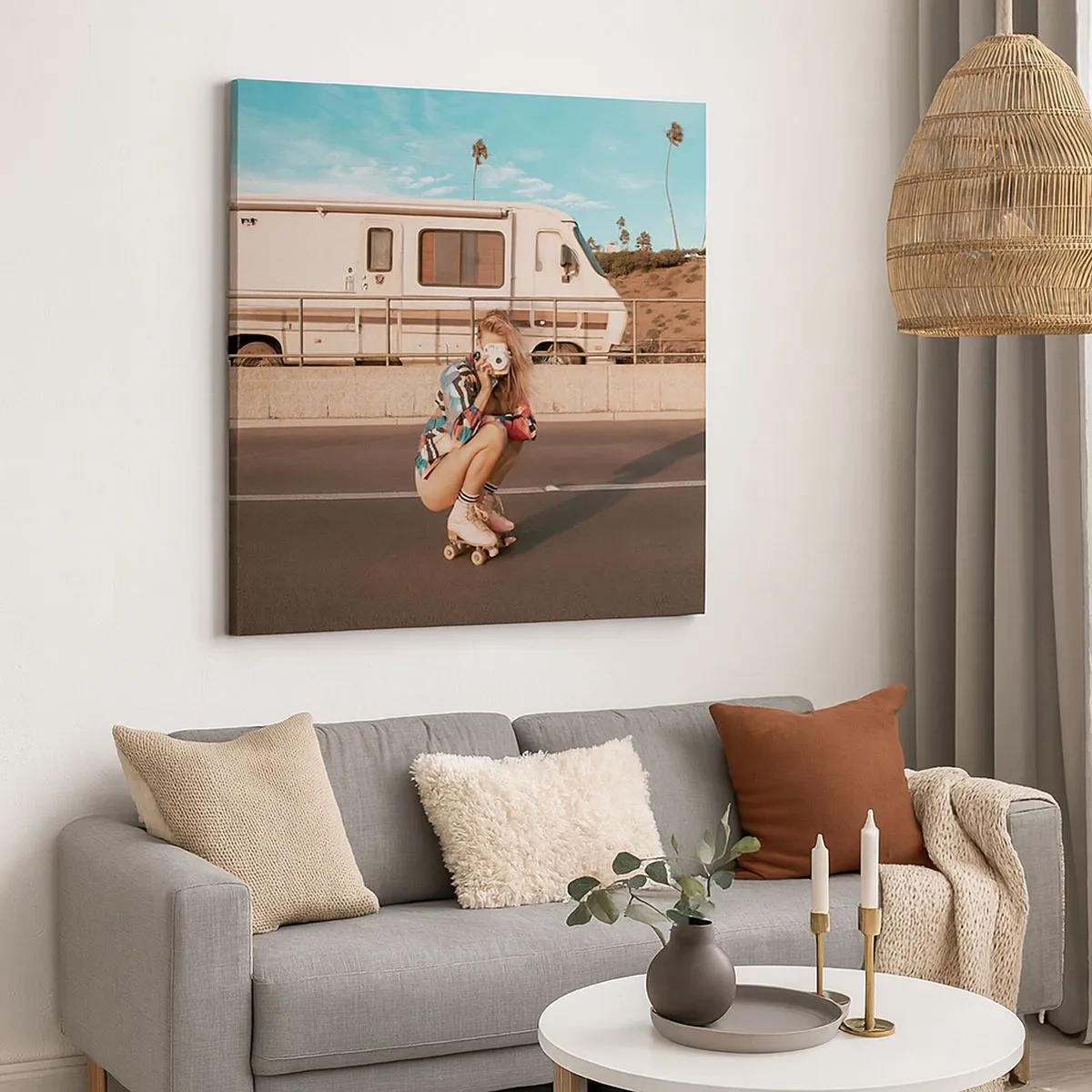 Lærredstryk - Billede på lærred - Smil, tak! - 30x30 cm