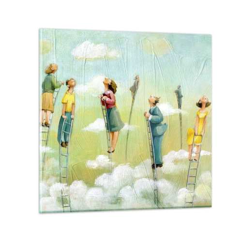 Billede på glas - Bag din drøm - 70x70 cm