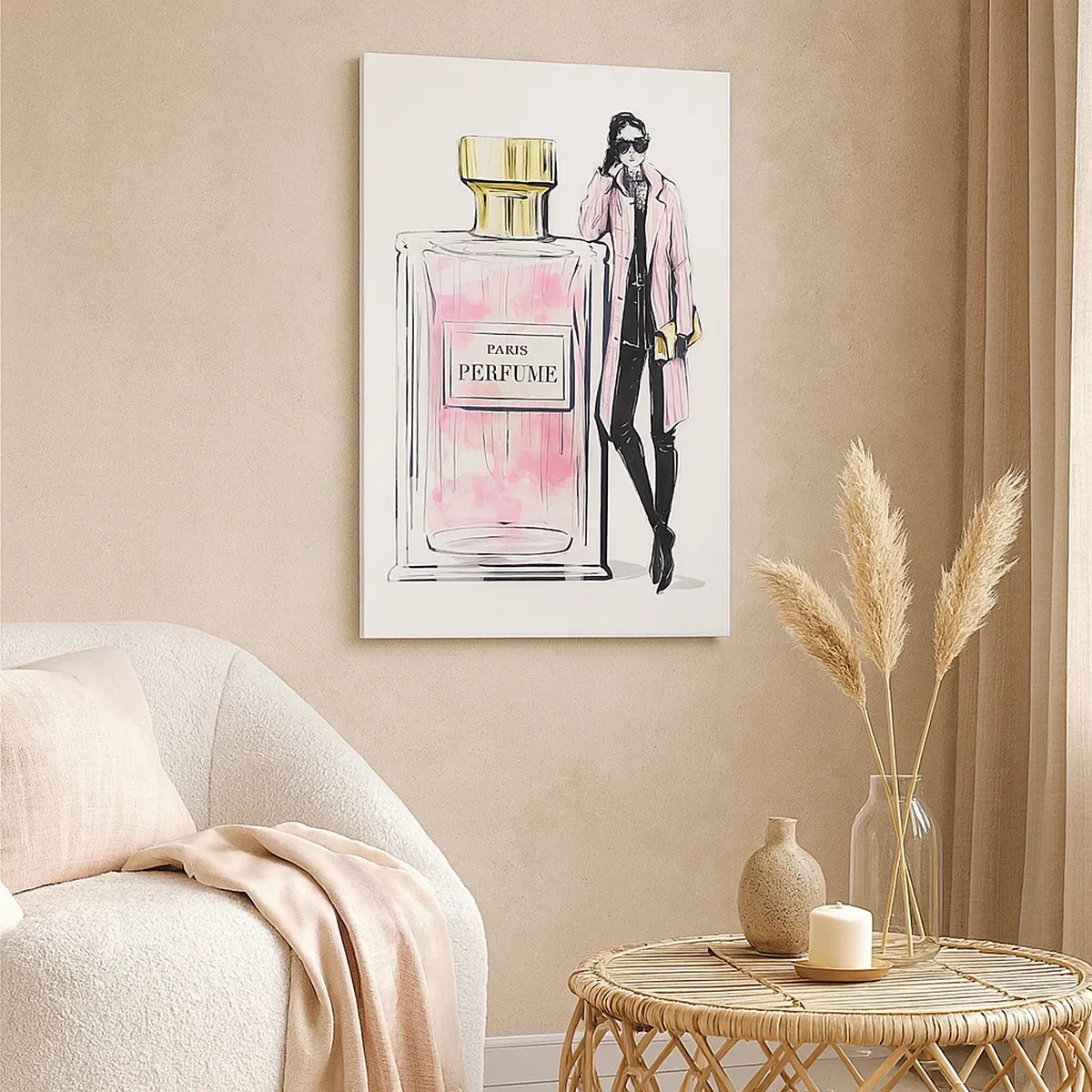 Lærredstryk - Billede på lærred - Parisisk sensualitet - 50x70 cm