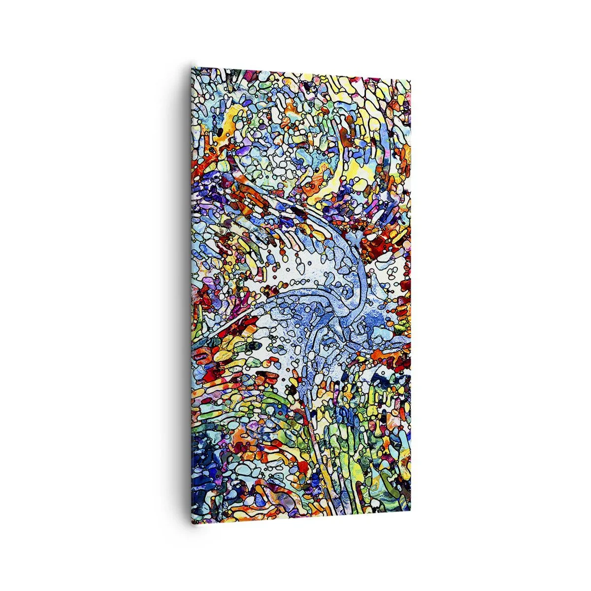 Lærredstryk - Billede på lærred - Dråbe af farvet glas - 65x120 cm
