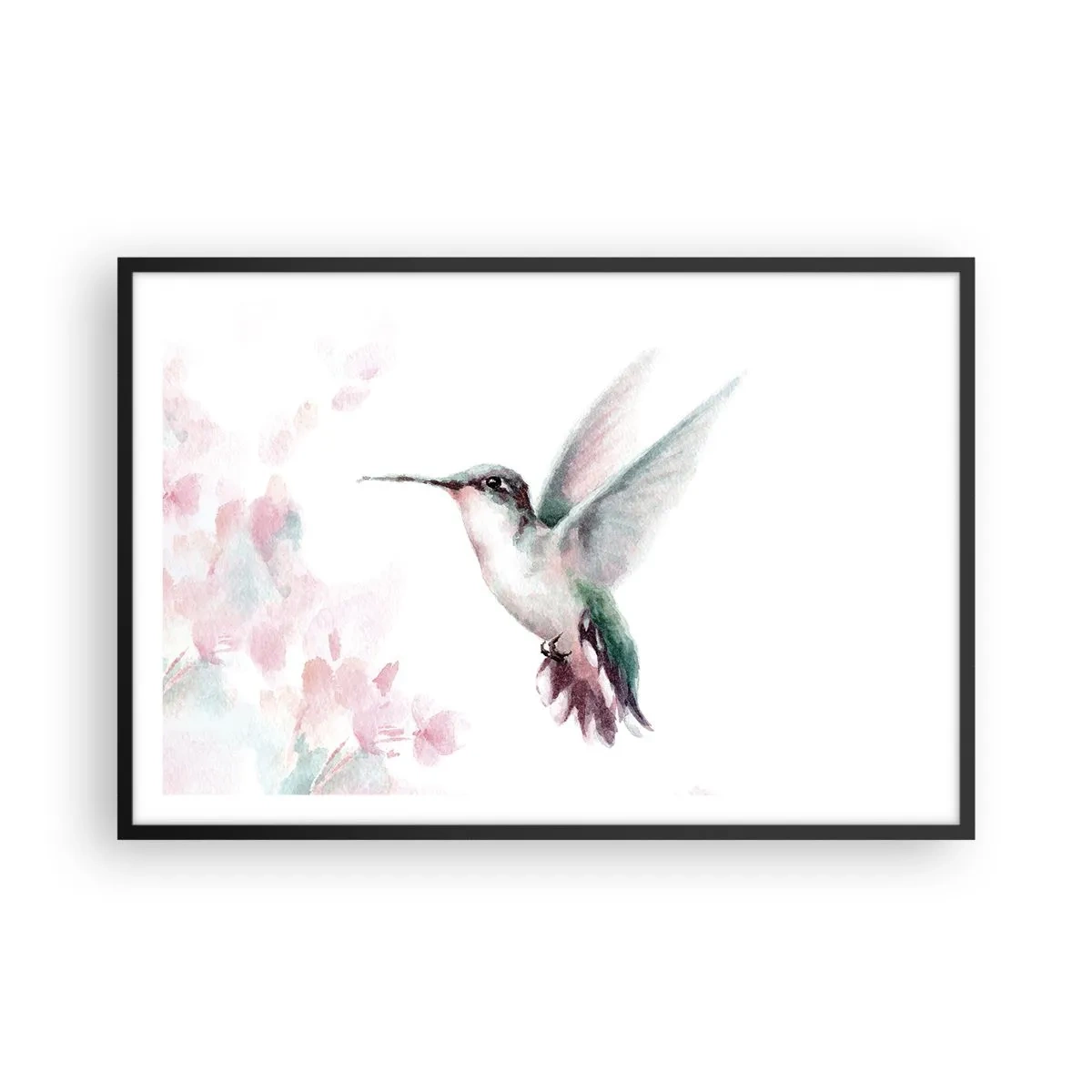 Plakat i sort ramme - Stoppet i flagren - 91x61 cm