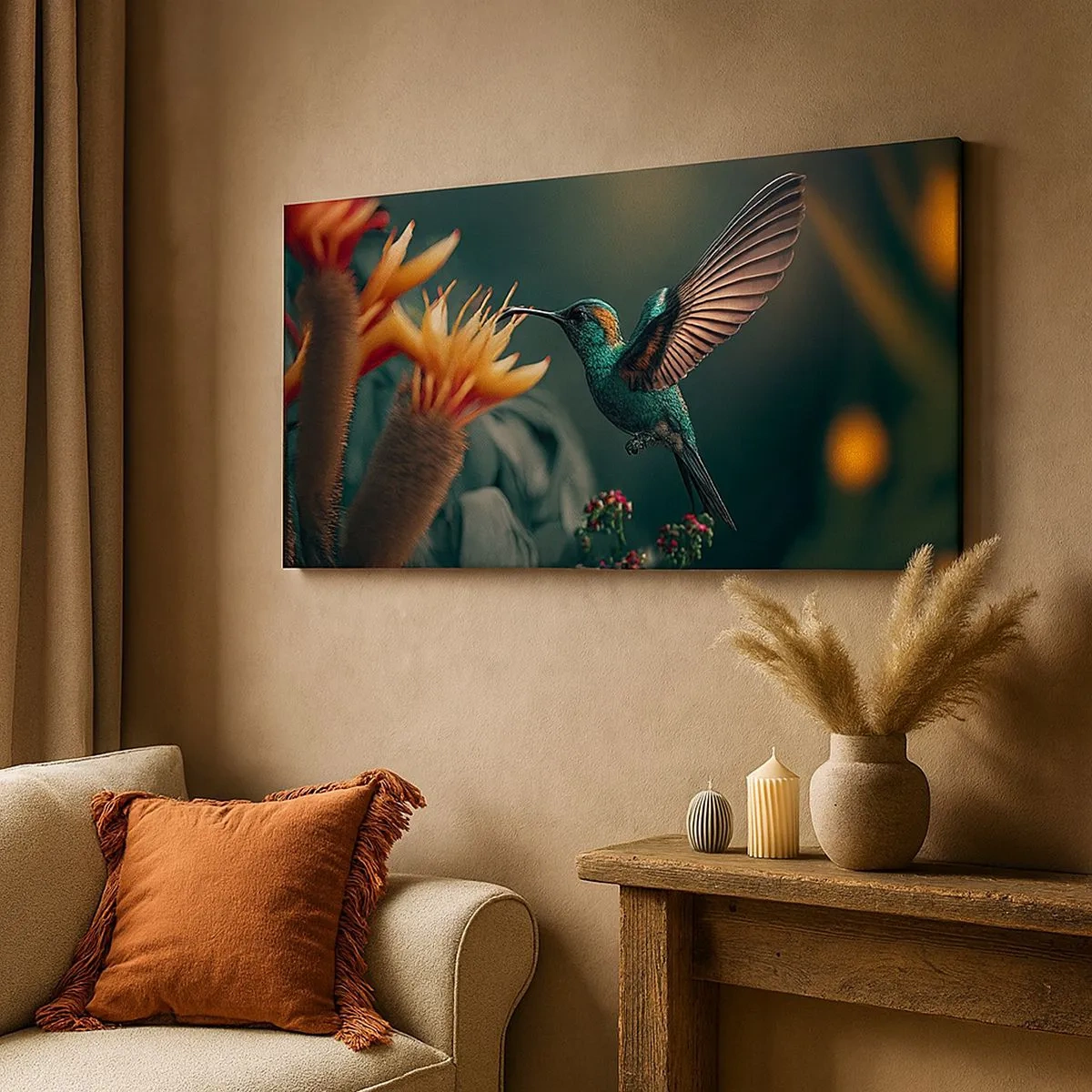 Lærredstryk - Billede på lærred - Et virkelig farverigt liv - 100x40 cm