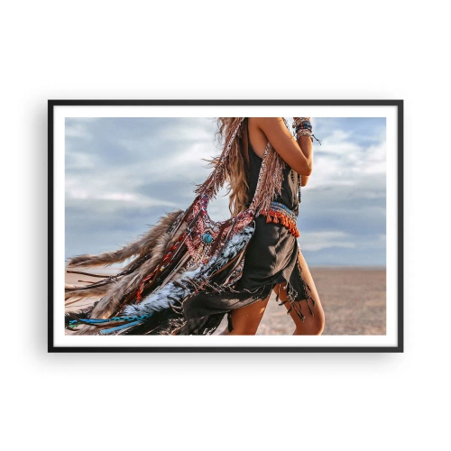 Plakat i sort ramme - Shamanens pige - 100x70 cm