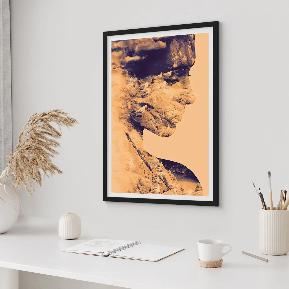 Plakat i sort ramme - Smuk af natur - 40x50 cm