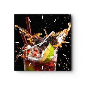 Vægur, Uret - Glæde og farveenergi - 30x30 cm