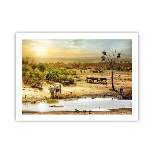 Plakat - "Og ud af Eden flød en flod...". - 70x50 cm