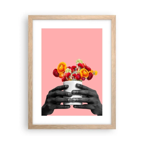 Plakat i ramme af lyst egetræ - Livets apotheose - 30x40 cm